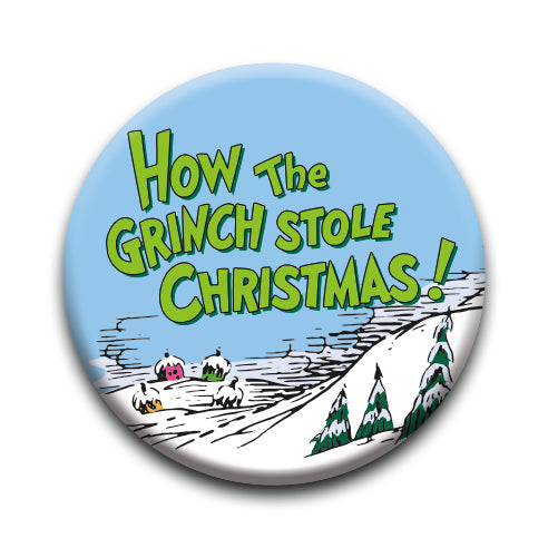 Grinch - Christmas Logo Round Pinback Button (1.25") – 6 PC PPK