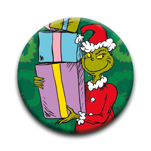 Grinch - Christmas Presents Round Pinback Button (1.25") – 6 PC PPK