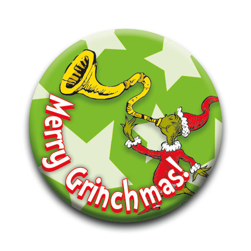 Grinch - Christmas Merry Grinchmas Round Pinback Button (1.25") – 6 PC PPK