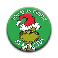 Thumbnail for Grinch - Christmas Cuddly Cactus Round Pinback Button (1.25