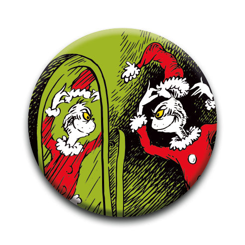 Grinch - Christmas Feelin' Grinchy Round Pinback Button (1.25") – 6 PC PPK