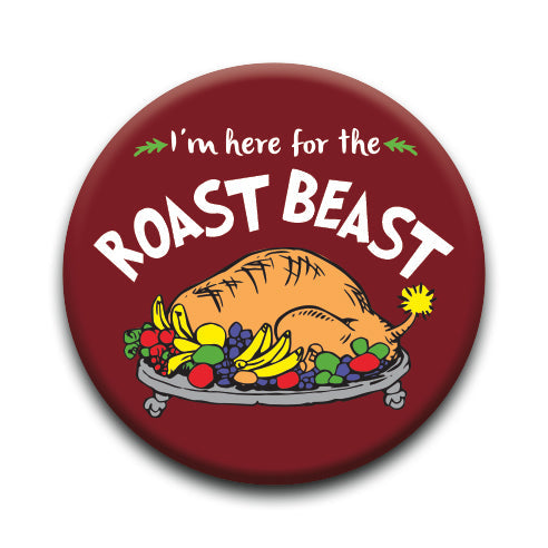 Grinch - Christmas Roast Beast Round Pinback Button (1.25") – 6 PC PPK