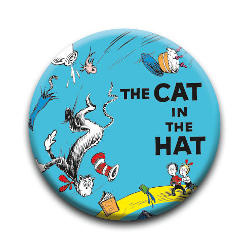 Cat in The Hat - All Things Fall Round Pinback Button (1.25") – 6 PC PPK