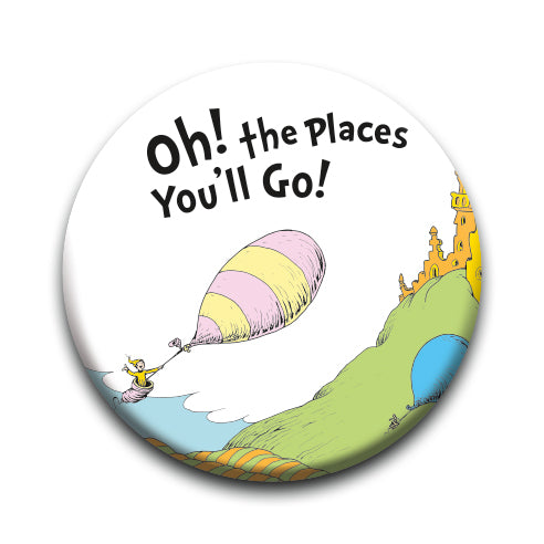 Oh, the Places You'll Go! - Great Sights Round Pinback Button (1.25") – 6 PC PPK