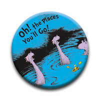 Thumbnail for Oh, the Places You'll Go! - Hakken Kraks Round Pinback Button (1.25