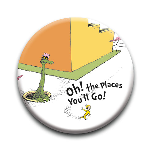 Oh, the Places You'll Go! - Street Round Pinback Button (1.25") – 6 PC PPK