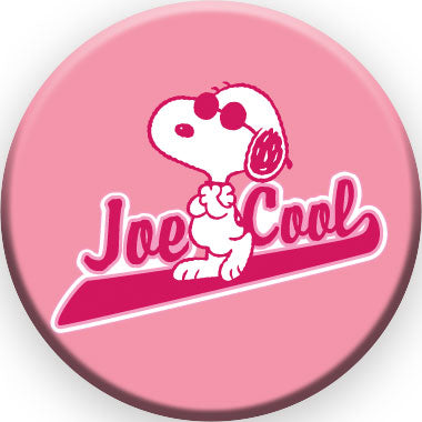 Peanuts Joe Cool - Script Round Pinback Button (1.25") – 6 PC PPK