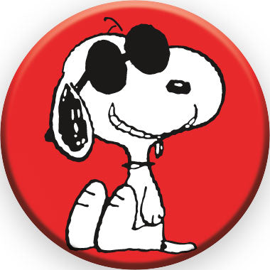 Peanuts Joe Cool - Smile Round Pinback Button (1.25") – 6 PC PPK