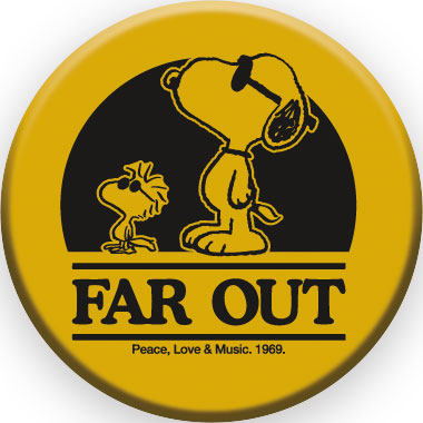 Peanuts Joe Cool - Far Out Round Pinback Button (1.25") – 6 PC PPK