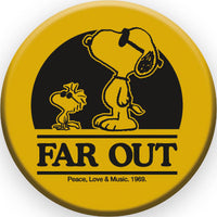 Thumbnail for Peanuts Joe Cool - Far Out Round Pinback Button (1.25