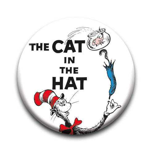 Cat in The Hat - Cat & Fish Round Pinback Button (1.25") – 6 PC PPK