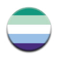Pride Flags - Gay Man Round Pinback Button (1.25") – 6 PC PPK