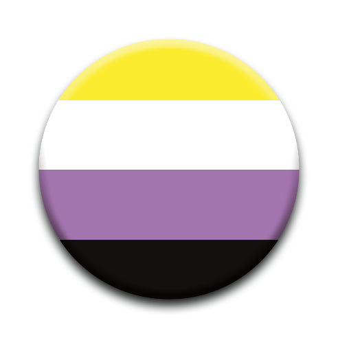 Pride Flags - Non - Binary Round Pinback Button (1.25") – 6 PC PPK