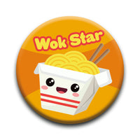 Thumbnail for Kawaii Foods - Wok Star Round Pinback Button (1.25
