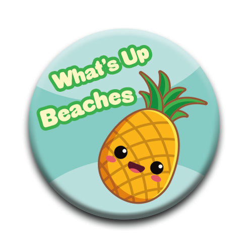 Kawaii Foods - Pineapple Round Pinback Button (1.25") – 6 PC PPK