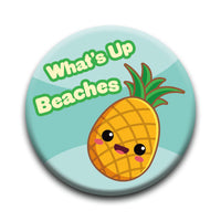 Thumbnail for Kawaii Foods - Pineapple Round Pinback Button (1.25