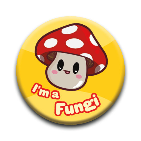 Kawaii Foods - Mushroom Round Pinback Button (1.25") – 6 PC PPK