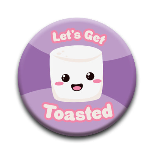Kawaii Foods - Marshmallow Round Pinback Button (1.25") – 6 PC PPK