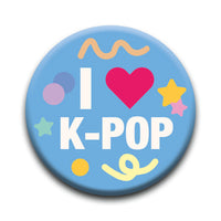 Thumbnail for K-POP - I Heart K-POP - Round Pinback Button (1.25
