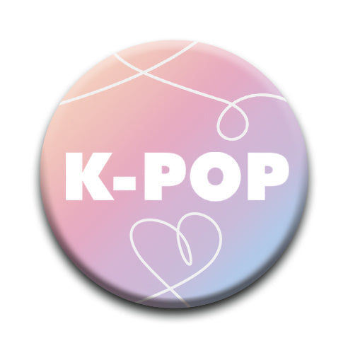 K-POP - Round Pinback Button (1.25") – 6 PC PPK