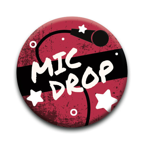 K-POP - Mic Drop Round Pinback Button (1.25") – 6 PC PPK