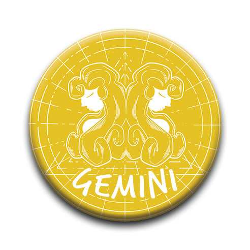 Horoscope - Gemini Round Pinback Button (1.25") – 6 PC PPK