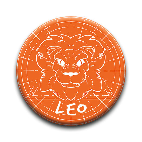 Horoscope - Leo Round Pinback Button (1.25") – 6 PC PPK