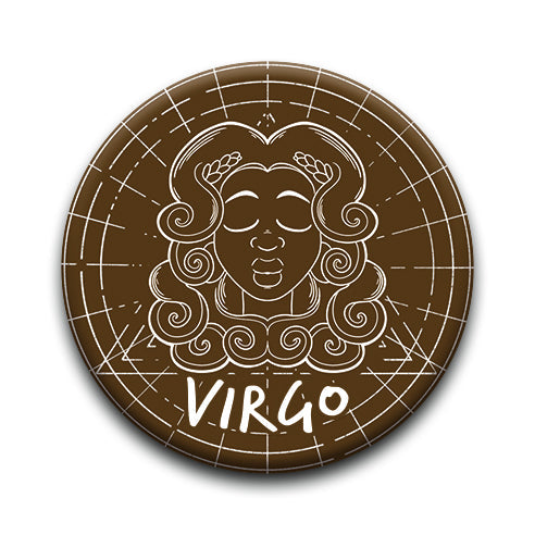 Horoscope - Virgo Round Pinback Button (1.25") – 6 PC PPK