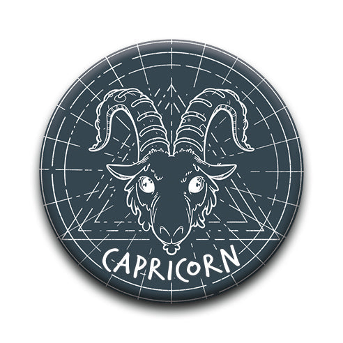 Horoscope - Capricorn Round Pinback Button (1.25") – 6 PC PPK