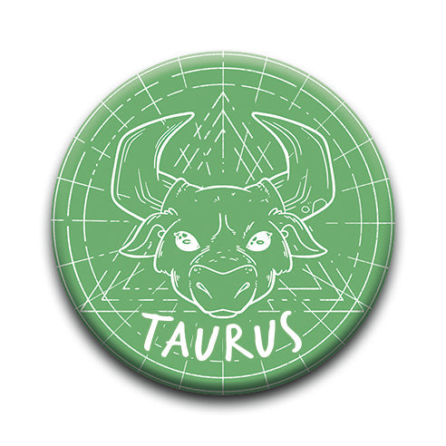 Horoscope - Taurus Round Pinback Button (1.25") – 6 PC PPK