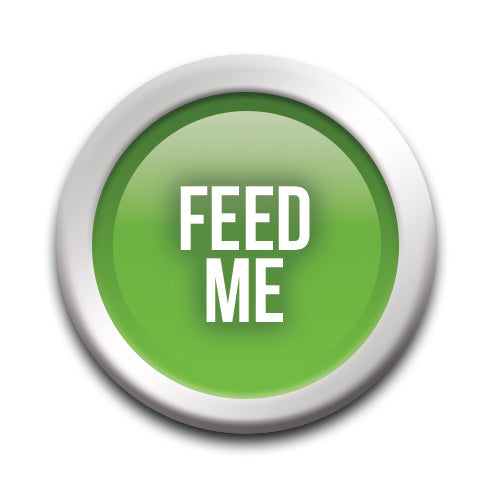 Buttons - Feed Me - Round Pinback Button (1.25") – 6 PC PPK