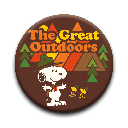 Peanuts Beagle Scouts - Great Outdoors Round Pinback Button (1.25") – 6 PC PPK