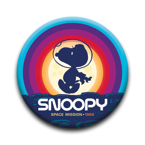 Peanuts Snoopy in Space - Space Mission - Round Pinback Button (1.25") – 6 PC PPK