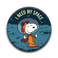 Thumbnail for Peanuts Snoopy in Space - I Need Space - Round Pinback Button (1.25