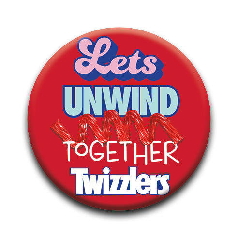 Twizzlers - Unwind Round Pinback Button (1.25") – 6 PC PPK