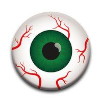 Thumbnail for Eyeballs - Dark Green Round Pinback Button (1.25