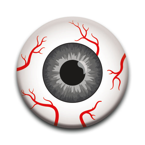 Eyeballs - Grey Round Pinback Button (1.25") – 6 PC PPK