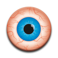 Thumbnail for Eyeballs - Blue Bloodshot Round Pinback Button (1.25