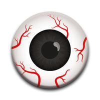 Thumbnail for Eyeballs - Black Round Pinback Button (1.25