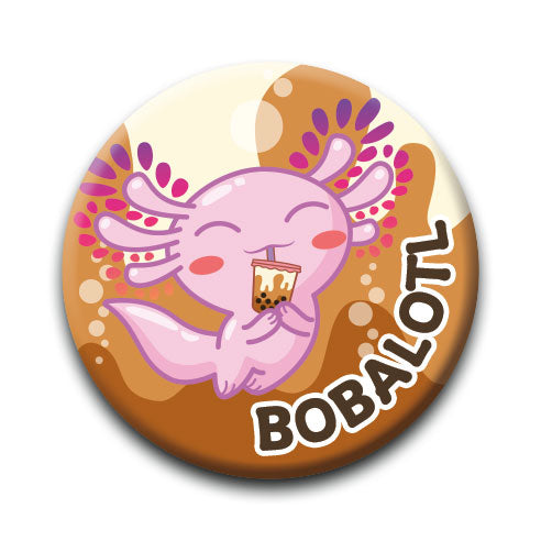 Axolotl - Bobalotl Round Pinback Button (1.25") – 6 PC PPK