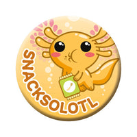 Thumbnail for Axolotl - Snacksolotl Round Pinback Button (1.25