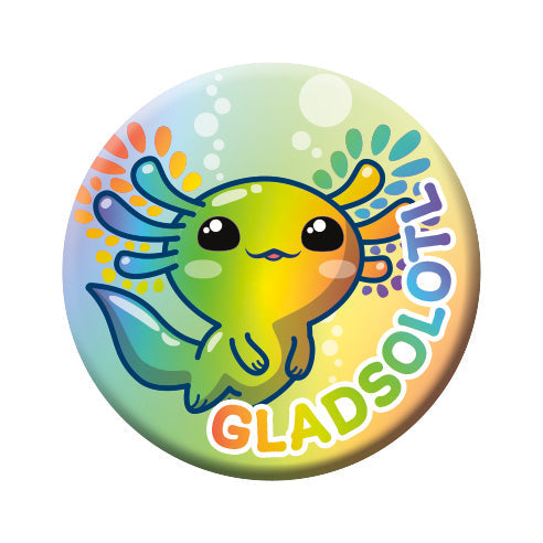 Axolotl - Gladsolotl Round Pinback Button (1.25") – 6 PC PPK