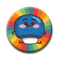Thumbnail for Mushrooms - Rainbow Round Pinback Button (1.25