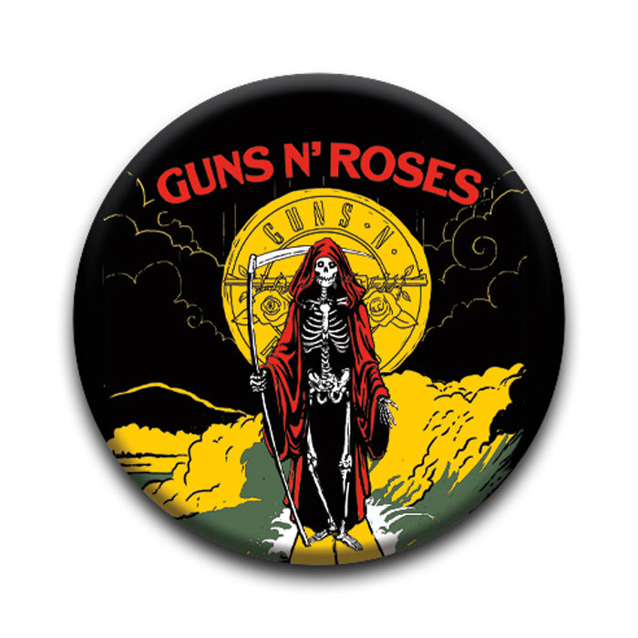 Guns N' Roses - Reaper Round Pinback Button (1.25") – 6 PC PPK