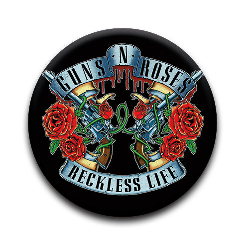 Guns N' Roses - Reckless Life Round Pinback Button (1.25") – 6 PC PPK