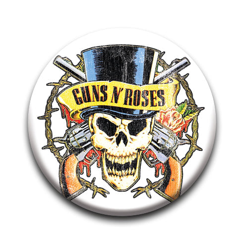 Guns N' Roses - Double Barrel Round Pinback Button (1.25") – 6 PC PPK