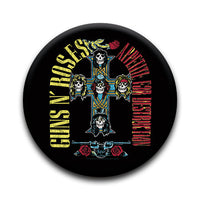 Thumbnail for Guns N' Roses - Cross Round Pinback Button (1.25
