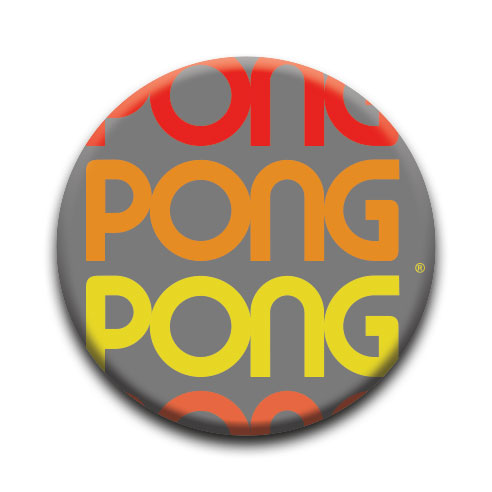 Atari - Pong Round Pinback Button (1.25") – 6 PC PPK