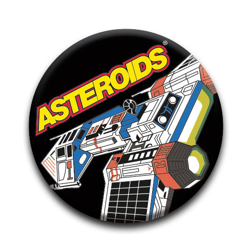 Atari - Asteroids Round Pinback Button (1.25") – 6 PC PPK