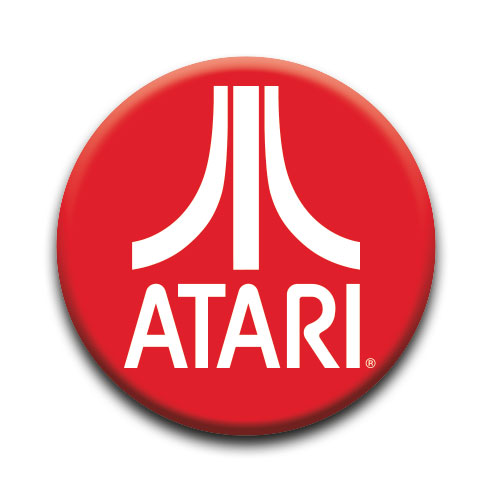 Atari - Red Round Pinback Button (1.25") – 6 PC PPK